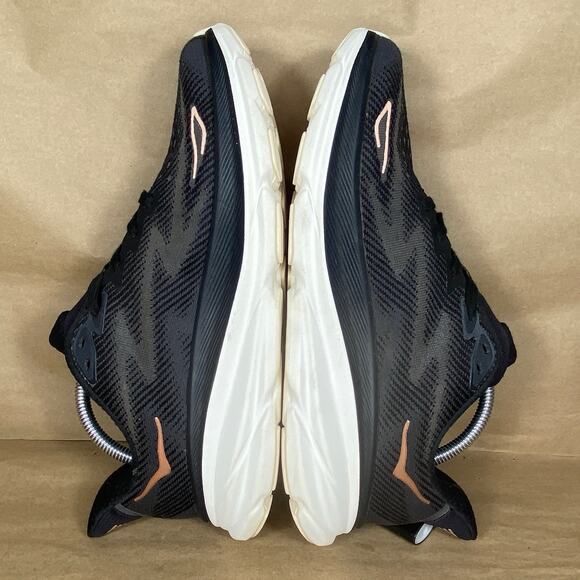 Hoka One One Clifton 9 Women Sz 9.5B Black Rose Gold Running Sneaks 1127896 BRGL - Picture 6 of 11